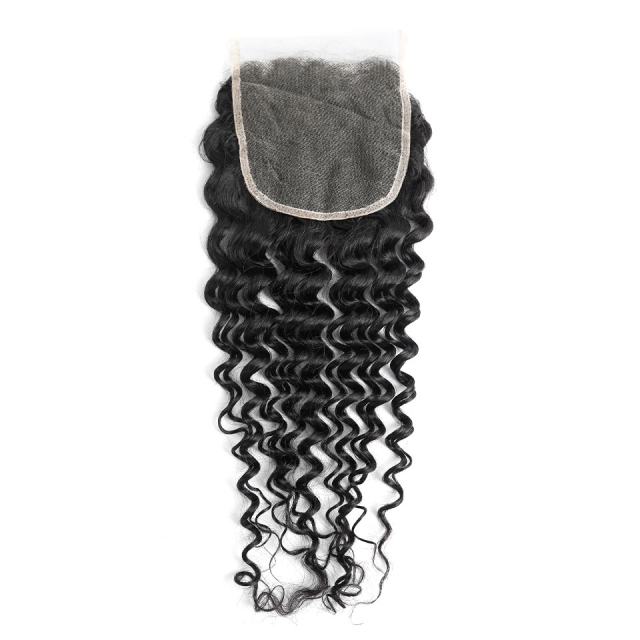 4&quot;X 4&quot; Lace Closure Brazilian Virgin Hair water Wave 100% Human Hair Lace Closure