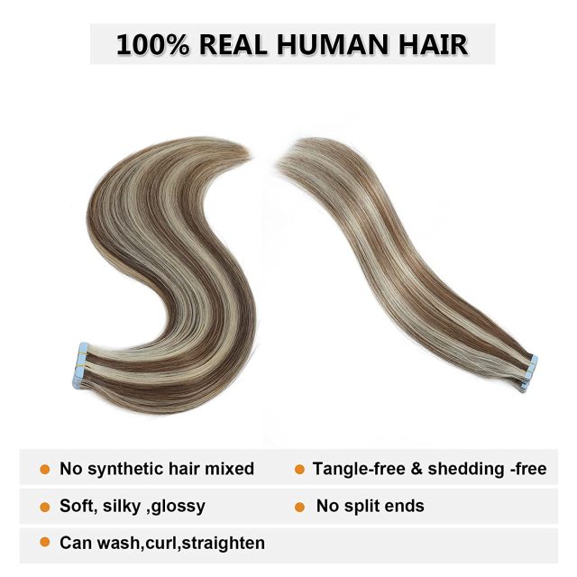 Banded hair extensions human hair banded hair extensions real human hair banded hair extensions silky straight human hair banded hair extensions female full head hair extensions 40-50g 20 pcs