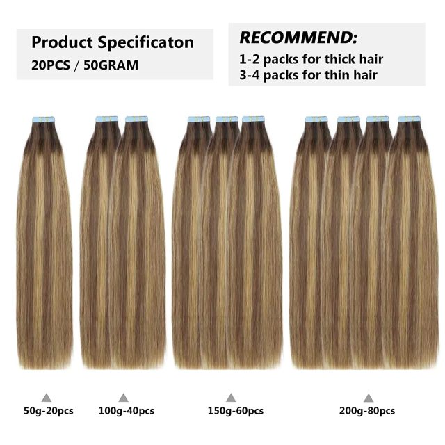 Banded hair extensions human hair banded hair extensions real human hair banded hair extensions silky straight human hair banded hair extensions female full head hair extensions 40-50g 20 pcs