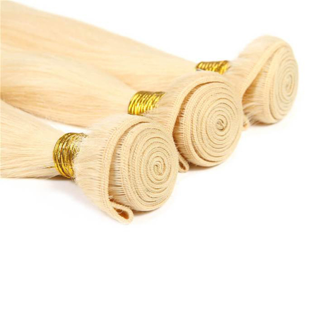 613 blonde Brazilian hair bundle weave long straight weave weft human hair extensions