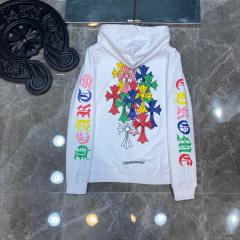 Chr0me Hearts Colorful Crosses hoodie (Black/White)