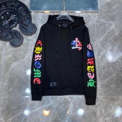 Chr0me Hearts Colorful Crosses hoodie (Black/White)