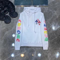 Chr0me Hearts Colorful Crosses hoodie (Black/White)