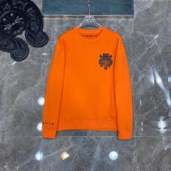 Chr0me Heart Black Logo Sweatershirt Orange