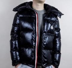 Moncler Maya Down Puffer Jacket Black White
