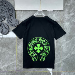 Chr0me Hearts Green Cross T-Shirt Black