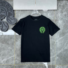 Chr0me Hearts Green Cross T-Shirt Black