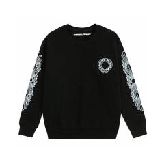 Chr0me Hearts Crewneck Sweatshirts Women Men (Black/White)