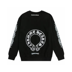 Chr0me Hearts Crewneck Sweatshirts Women Men (Black/White)