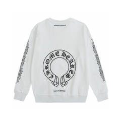 Chr0me Hearts Crewneck Sweatshirts Women Men (Black/White)