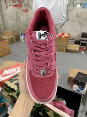 Bape Sta Bapesta Suede Low Shoes Pink (US5-US12)
