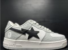 Bape Sta Shoes Gray White Men Women