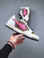 Bape Sk8 Sta Low White Brown Pink