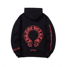 Chr0me Hearts Red C Horseshoe Logo Hoodie