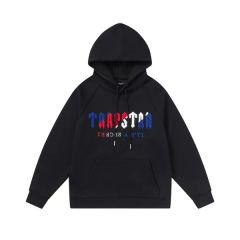 Trapstar London Towel Embroidered Hoodie & Pants Tracksuit (Blue Red White Logo)