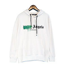 Palm Angels 22FW Painted Logo Hoodie Black White