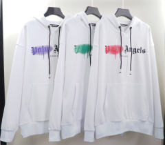Palm Angels 22FW Painted Logo Hoodie Black White