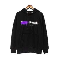 Palm Angels 22FW Painted Logo Hoodie Black White