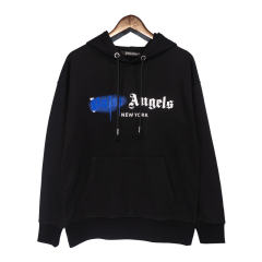 Palm Angels 22FW Painted Logo Hoodie Black White
