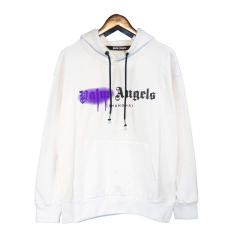 Palm Angels 22FW Painted Logo Hoodie Black White