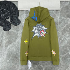 Chr0me Hearts Sex Records Army Green Hoodie