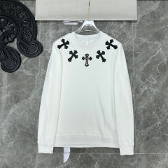 Chr0me Hearts Cross Collar Sweatshirt (Black/White)