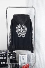 Chr0me Hearts CH C Horseshoe Glow in the Dark Hoodie Black