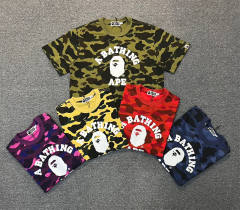 1:1 Quality Bape Camo Small Ape Head T-Shirt (Blue Green Yellow Red Purple)