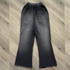 1:1 Quality Hellstar Studios flare black flame pants