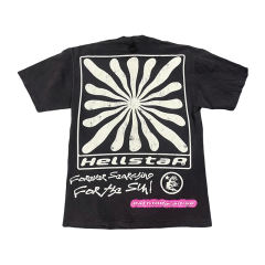 Hellstar Studios 23SS FOR THE SUN TEE T-Shirt Black White