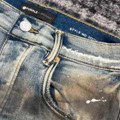 1:1 Quality PURPLE BRΑND Distressed Dirty Denim Jeans 23SS Pants Men P002 Slim