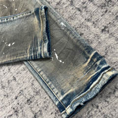 1:1 Quality PURPLE BRΑND Distressed Dirty Denim Jeans 23SS Pants Men P002 Slim