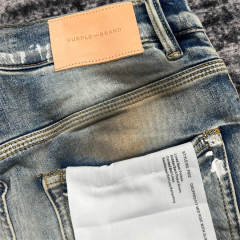 1:1 Quality PURPLE BRΑND Distressed Dirty Denim Jeans 23SS Pants Men P002 Slim