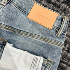 1:1 Quality PURPLE BRΑND Indigo P Print Denim Jeans 23SS Pants Men P002 Slim