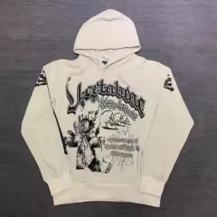 Vertabrae Cross Roads Hoodie Beige