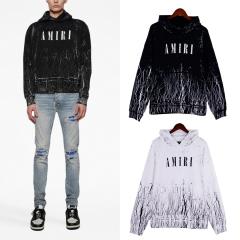 Cracks Hoodie Black White