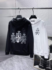Chr0me Hearts CH Distressed Cross Black White