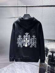 Chr0me Hearts CH Distressed Cross Black White
