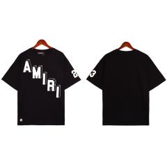 Short Sleeve Plush Logo Tee Black White
