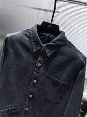 Chr0me Hearts Black Cross Patch Denim Jacket Clean Fits
