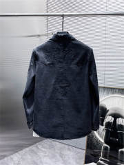 Chr0me Hearts Black Cross Patch Denim Jacket Clean Fits