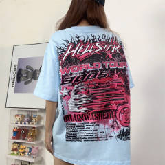 Hellstar Studios Neuron Short Sleeve Tee Shirt Vintage Blue