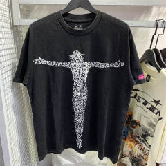 Hellstar Studios Jesus Cross Short Sleeve Vintage Tee T-hirt Black