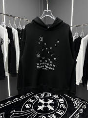 Maison Margiela MM6 Encircled Number Hoodie - Black White Reps