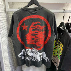 Hellstar Studios Splatter Skull Graphic Tee T-Shirt Black