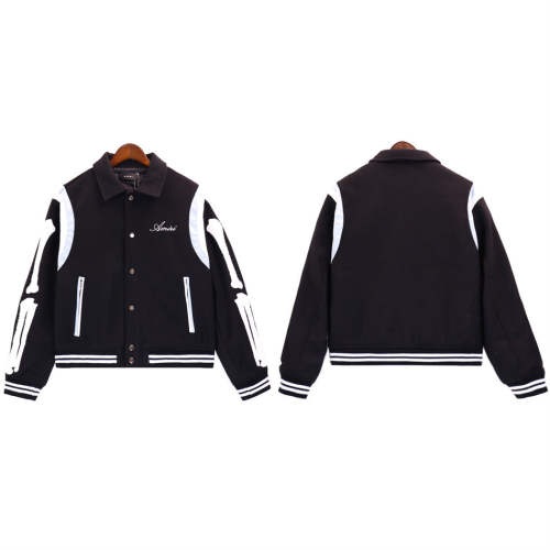 Bone Replica Wool Varsity Jacket Black Blue
