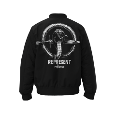 Represent Prestige Bomber Jacket Black Beige