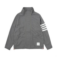 Thom Browne Nylon Jacket Black Gray