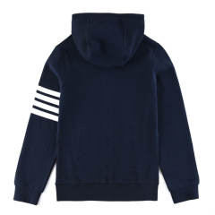 Thom Browne Waffle Hoodies Gray/Navy Blue/Green