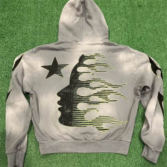 Hellstar Studios Vintage Washed Tracksuit Gray Hoodie Pants